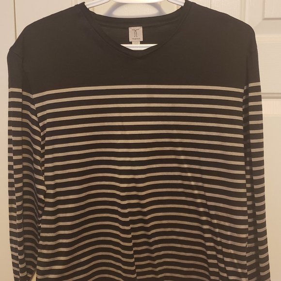 Tristan Very Light Black w/Silver Stripes Pullover - Picture 1 of 2